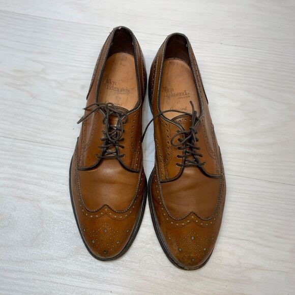 Allen Edmonds Mens Shoes Size 10 A Brown Wingtip Brogue Dress Leather Oxford USA main image 6